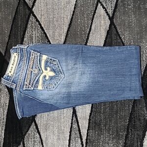 ROCK REVIVAL DARA EMBROIDERED BOOT-CUT DENIM JEAN